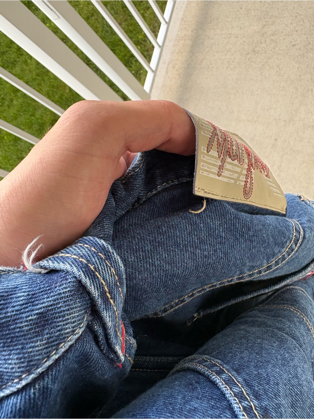 Vintage Y2K Exco Jeans Baggy Embroidered Denim Jorts - 36W - Picture 4 of 6